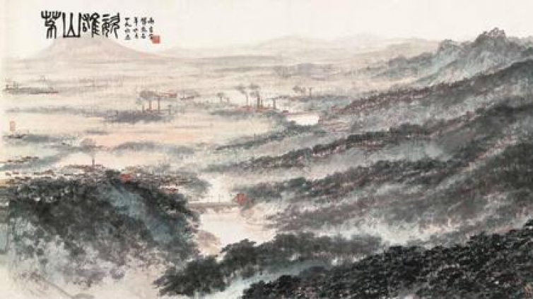 国画大师傅抱石山水画欣赏