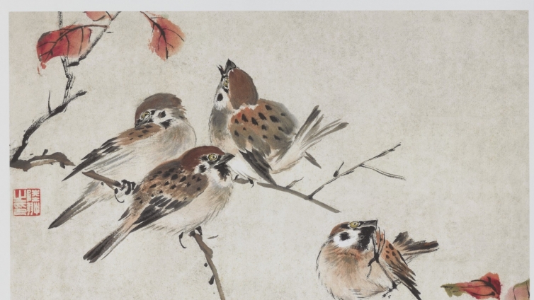 课徒稿 | 陆抑非教学示范作品精选： 《禽鸟花卉》