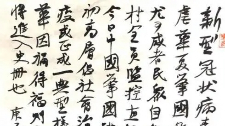 中国新闻社专访书法“抗疫”之陈振濂教授