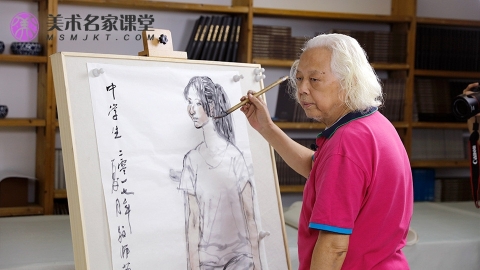 吴山明 《中学生》人物写生 (三）